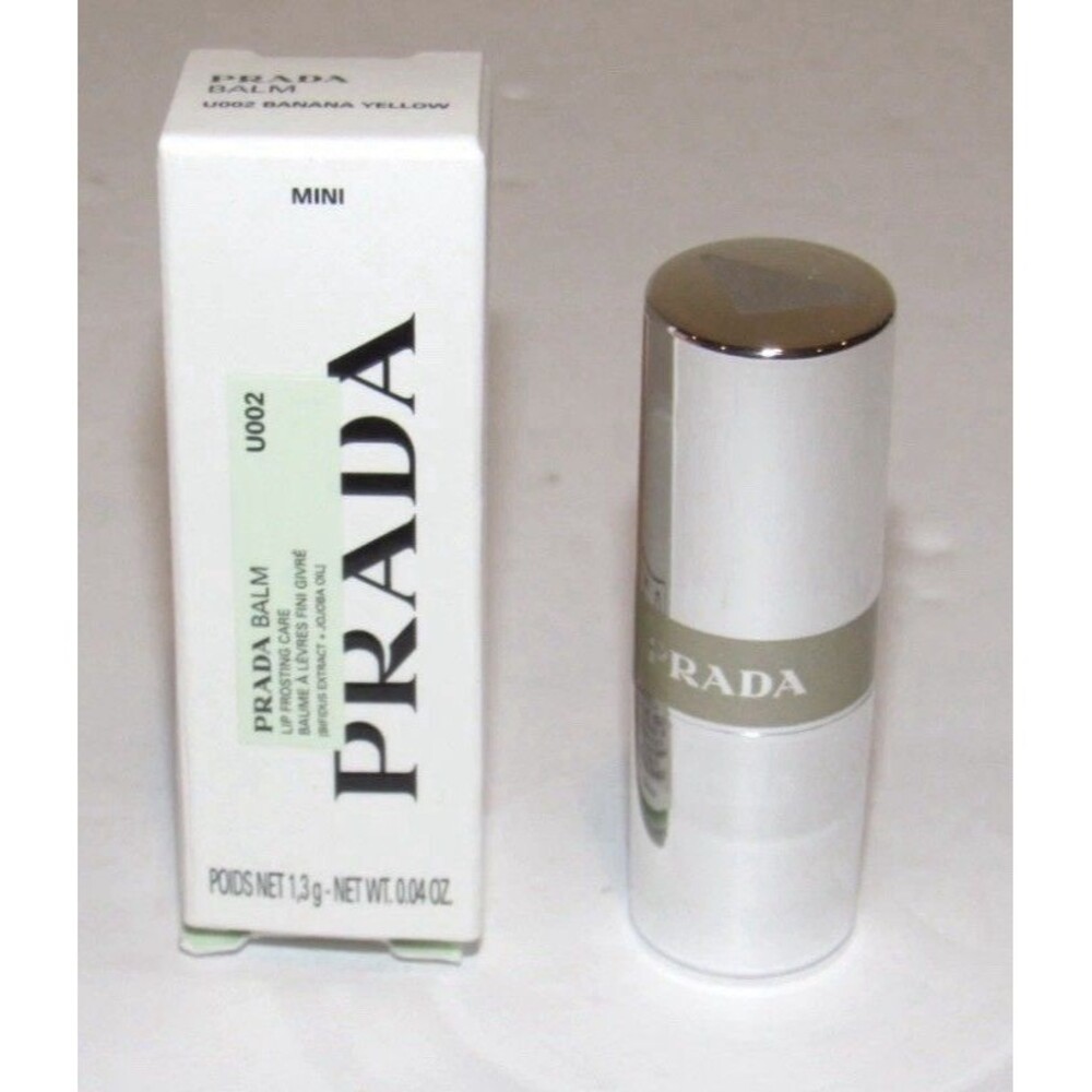 Prada Lip Balm Banana Yellow 0.04 Oz Travel MINI Lip Frosting Care NIB Sheer